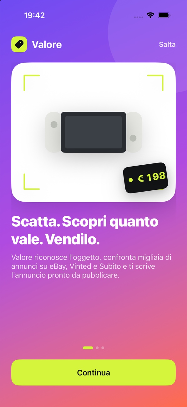 Valore: scatta, scopri quanto vale, vendilo